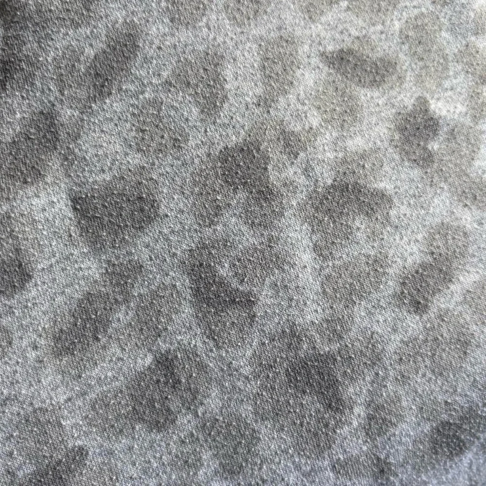 Aerie oversized animal print crew neck sweatshirt with raw hem